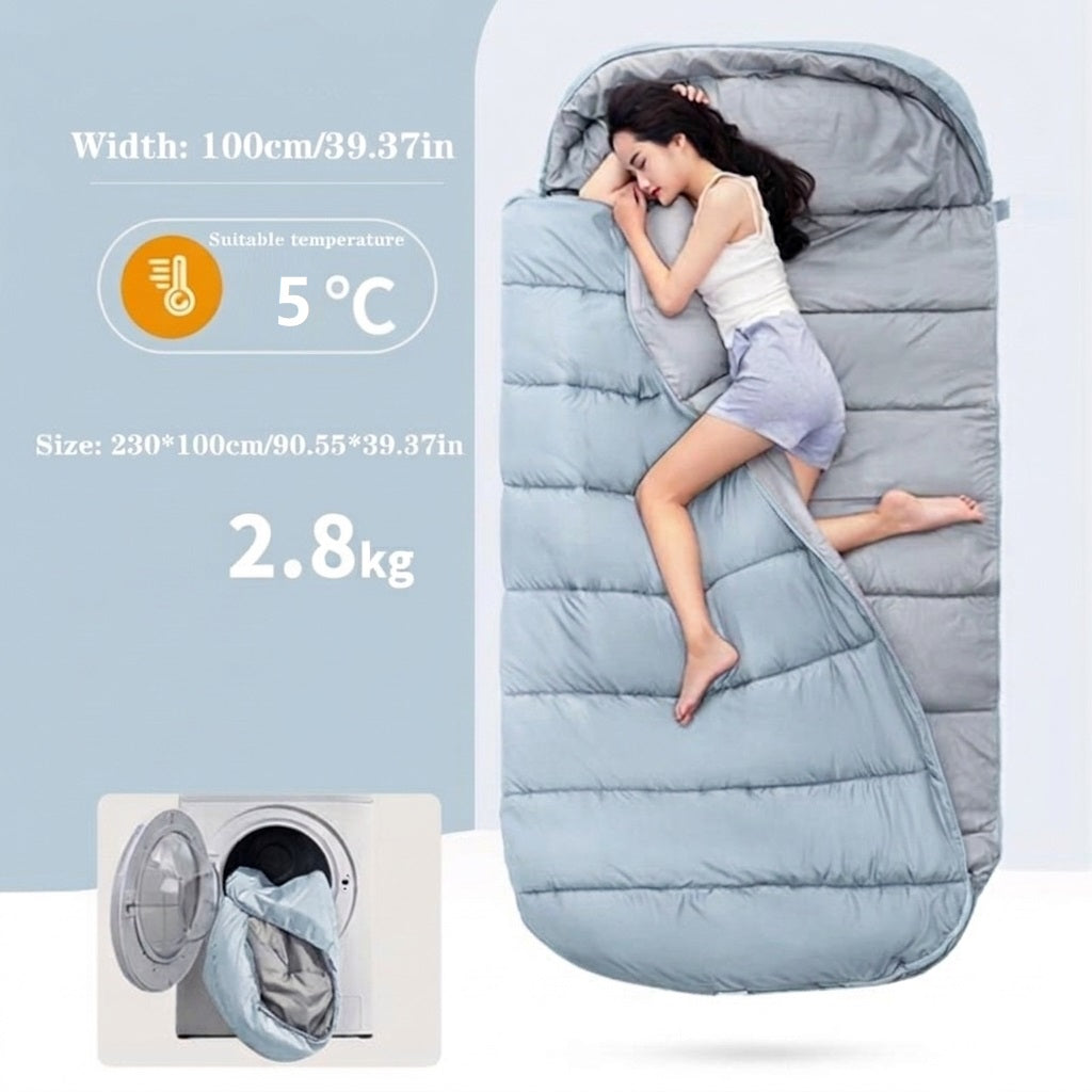 Ecotrek Large Rectangular Sleeping Bag – 230 x 100 cm, Ideal for Camping, Hiking, Picnic & Outdoor Use LCF61636