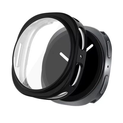 Silicone case with Screen Protector for Samsung galaxy watch 9 (40mm) (Black)