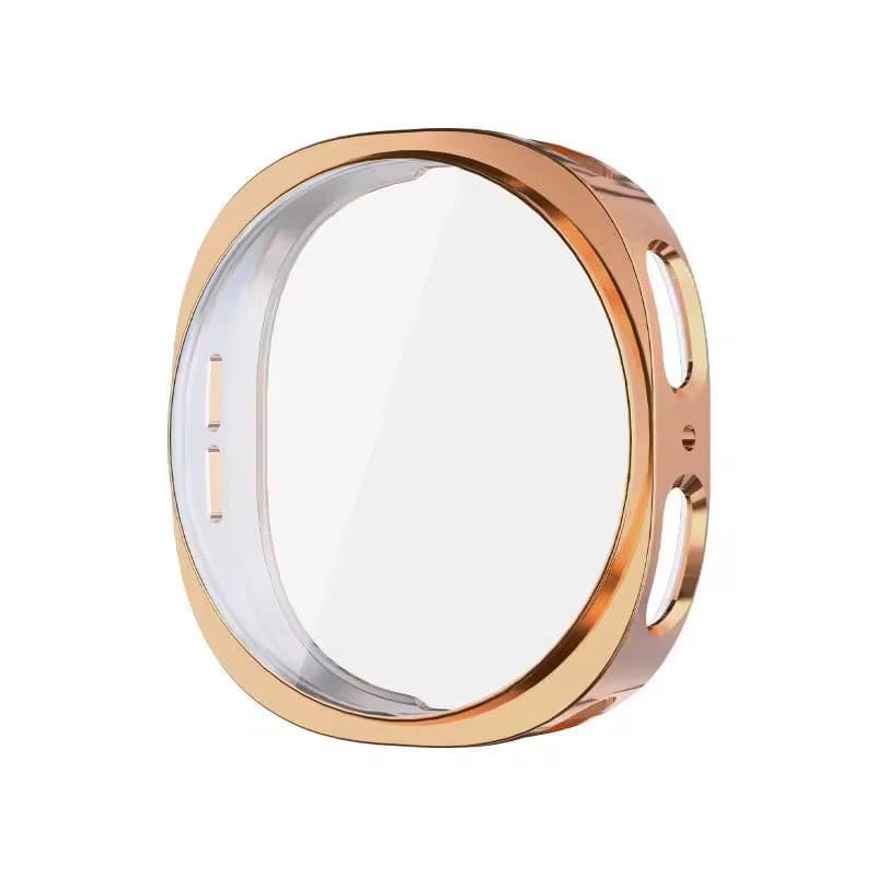 Silicone case with Screen Protector for Samsung galaxy watch 9 (44mm) (Rose Gold)