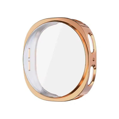 Silicone case with Screen Protector for Samsung galaxy watch 9 (44mm) (Rose Gold)