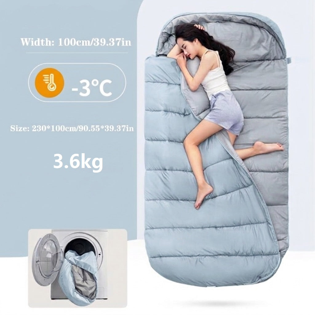 Ecotrek Large Rectangular Sleeping Bag – 230 x 100 cm, Ideal for Camping, Hiking, Picnic & Outdoor Use LCF61636