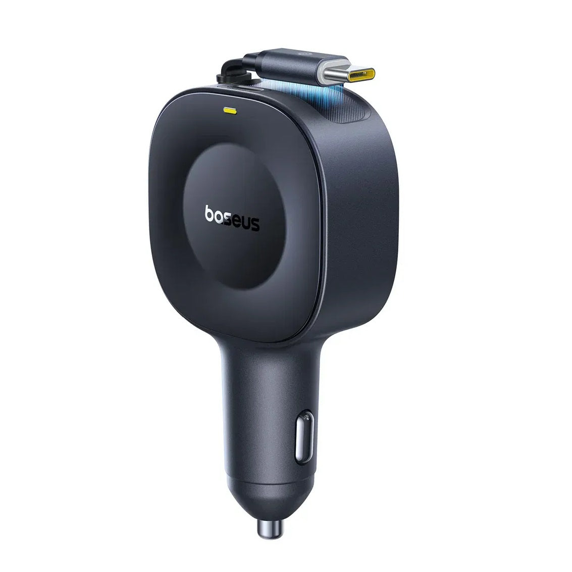 Fast Charging Car Charger USB-C Port + USB-C Retractable Cable