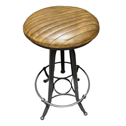 Industrial leather barstool at online8 furniture store Auckland
