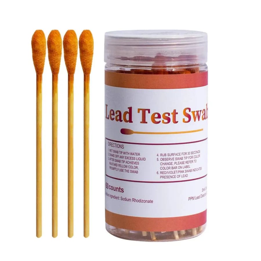 Lead Test Kit - Test House Paint, Metal, Ceramics - 30 Cotton Swabs