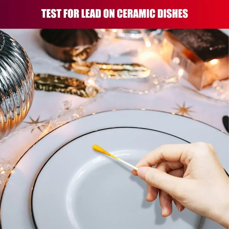 Lead Test Kit - Test House Paint, Metal, Ceramics - 30 Cotton Swabs