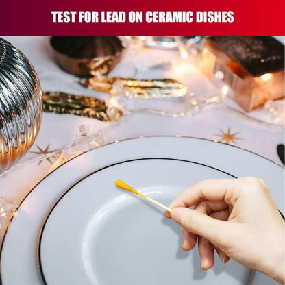 Lead Test Kit - Test House Paint, Metal, Ceramics - 30 Cotton Swabs