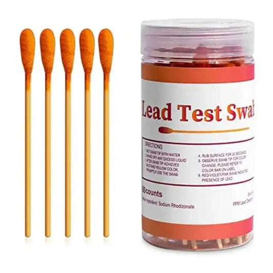 Lead Test Kit - Test House Paint, Metal, Ceramics - 60 Cotton Swabs