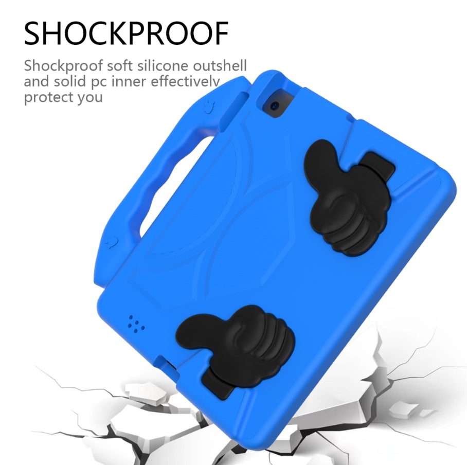 EVA Protective Case for iPad Pro 9.7" – Kids Tablet Cover with Handle & Thumbs up Stands Kickstand (Blue)