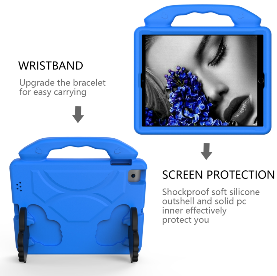 EVA Protective Case for iPad 2/3/4 9.7" – Kids Tablet Cover with Handle & Thumbs up Stands Kickstand (Blue)