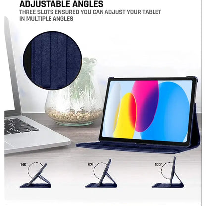 iPad Air 11-inch Rotating Case – 360° Slim Protective Cover with Stand (Blue)