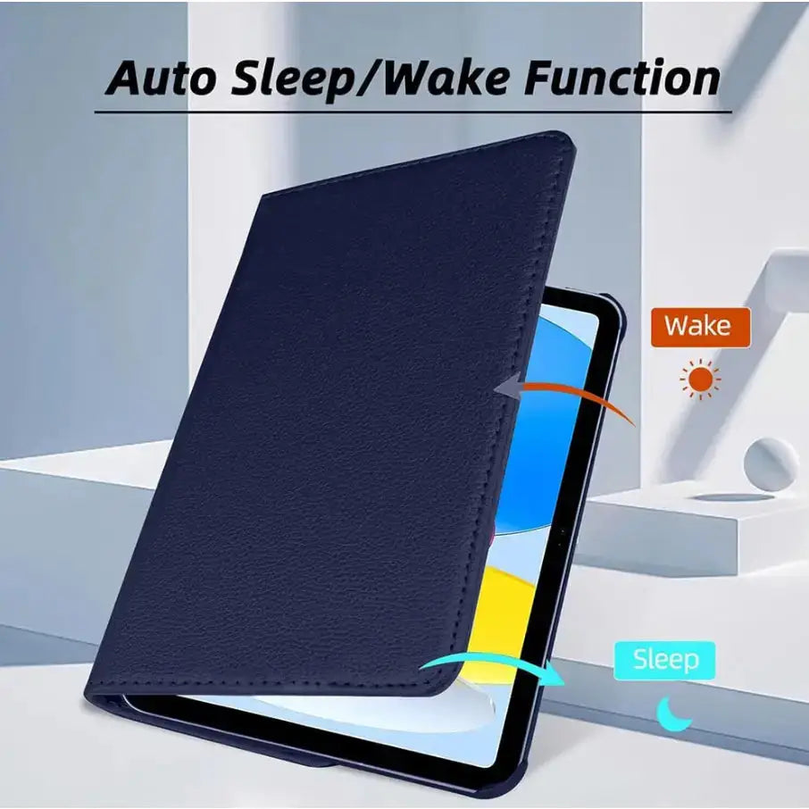 iPad Air 11-inch Rotating Case – 360° Slim Protective Cover with Stand (Blue)