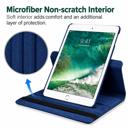 iPad Air 2 Rotating Case – 360° Slim Protective Cover with Multi-Angle Stand (Blue)