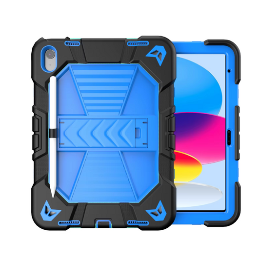 Apple iPad Air 11-Inch (M3) 2025 Rugged Shockproof Case with Kickstand (Blue)