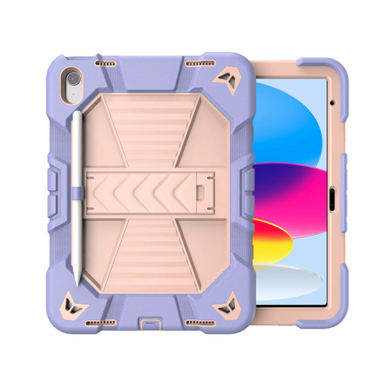 iPad Air 4th Generation 10.9 Inch Rugged Shockproof Case with Kickstand (Pink)