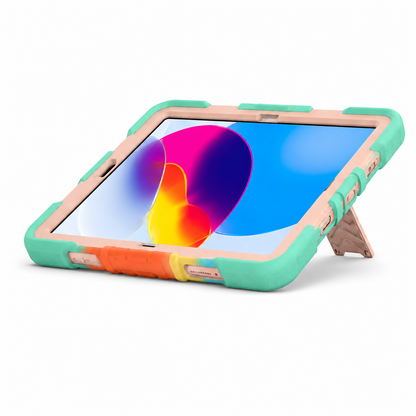 Apple iPad Air 11-Inch M2 Rugged Shockproof Case with Kickstand (Rainbow)