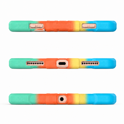 iPad Air 4th Generation 10.9 Inch Rugged Shockproof Case with Kickstand (Rainbow)