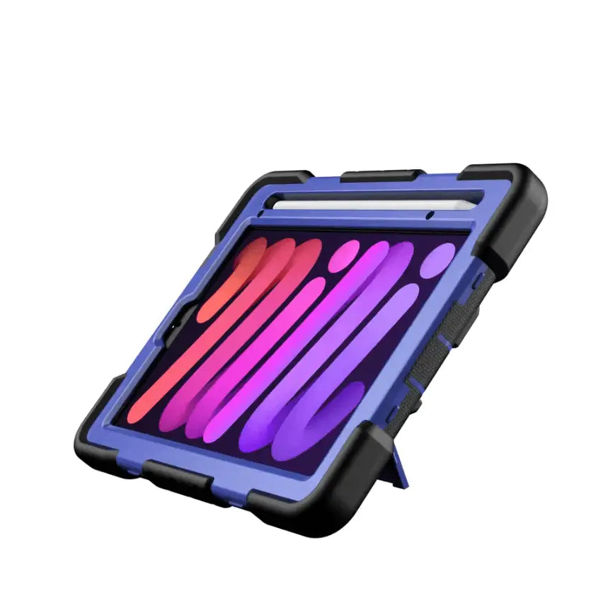 iPad Mini 6 / Mini 7 Rugged Case – Shockproof Cover, Stand & Pencil Holder