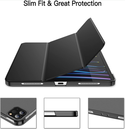 Ultra-Thin PU Leather Magnetic Case with Pencil Holder for iPad Pro 11 2024/2025 – Full Body Protective Folio Cover