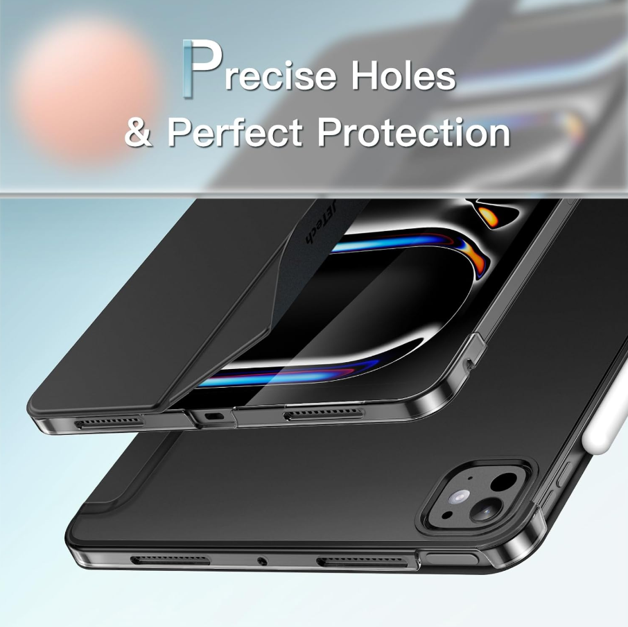 Ultra-Thin PU Leather Magnetic Case with Pencil Holder for iPad Pro 11 2024/2025 – Full Body Protective Folio Cover