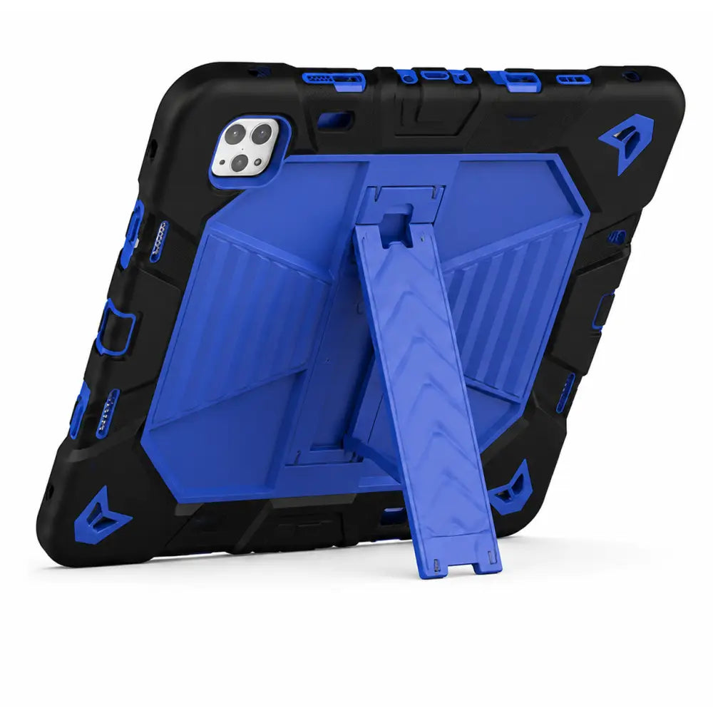 iPad Pro 11-Inch (M4) 2024 7th Gen Rugged Shockproof Case with Kickstand (Blue)