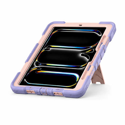 iPad Pro 11-Inch (M4) 2024 7th Gen Rugged Shockproof Case with Kickstand (Pink)
