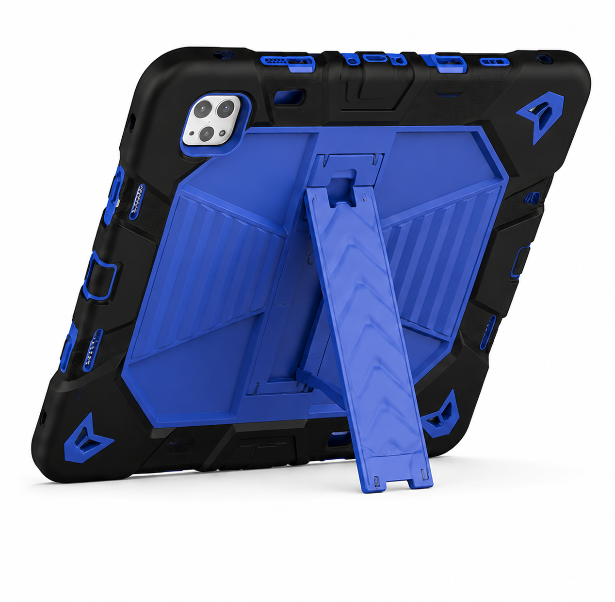 iPad Pro 11-Inch (M4) 2024 7th Gen Rugged Shockproof Case with Kickstand (Blue)