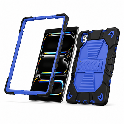 iPad Pro 11-Inch (M4) 2024 7th Gen Rugged Shockproof Case with Kickstand (Blue)
