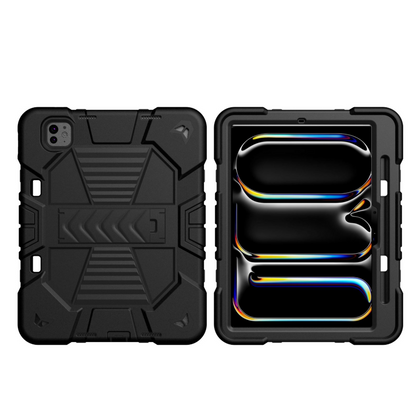 iPad Pro 11-Inch (M5) 2025 Rugged Shockproof Case with Kickstand (Black)