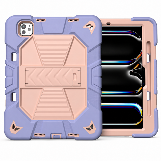 iPad Pro 11-Inch (M5) 2025 Rugged Shockproof Case with Kickstand (Pink)