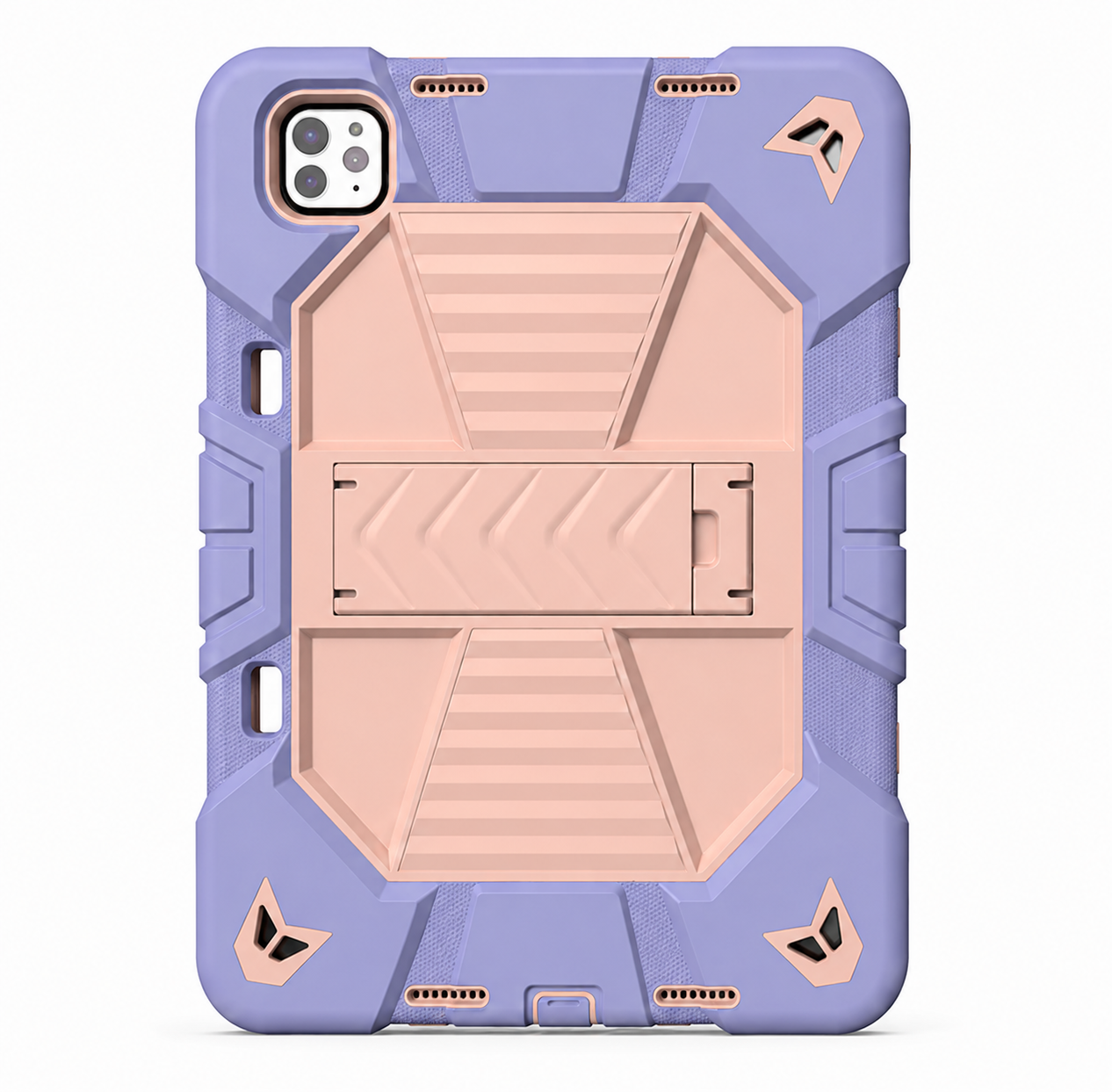 iPad Pro 11-Inch (M5) 2025 Rugged Shockproof Case with Kickstand (Pink)