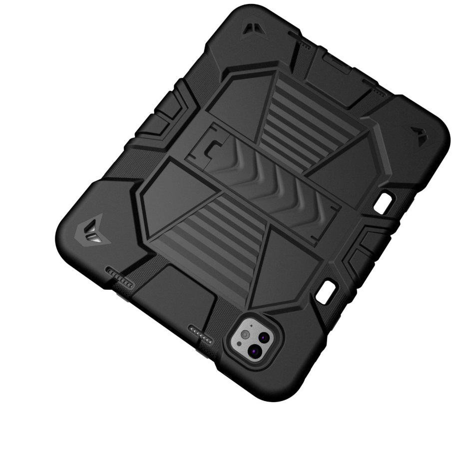 iPad Pro 11-Inch (M5) 2025 Rugged Shockproof Case with Kickstand (Black)