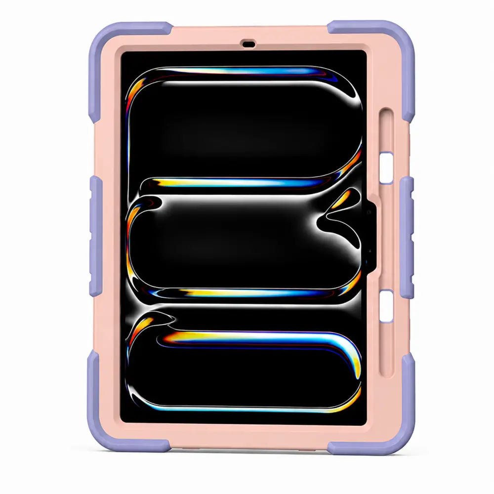 iPad Pro 11-Inch (M5) 2025 Rugged Shockproof Case with Kickstand (Pink)