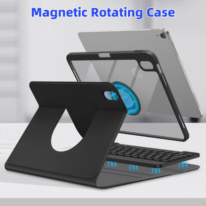360° Rotating iPad 10.2 2019-2021 Keyboard Case with Wireless Bluetooth Keyboard