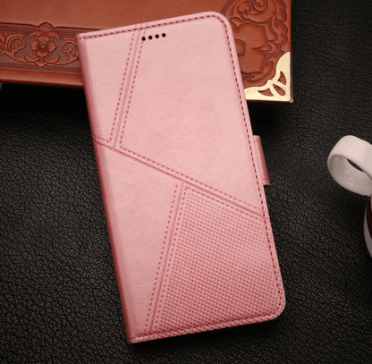 iPhone 13 Pro Max Flip Wallet Case Cowhide Dot Pattern