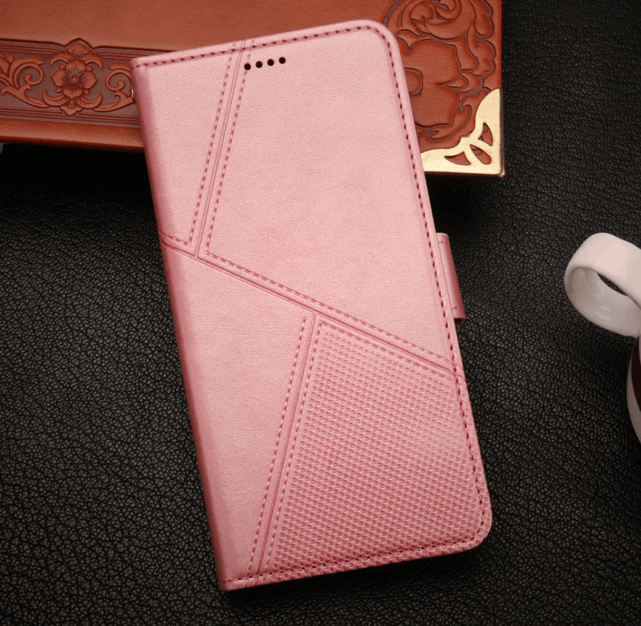 iPhone 18 Pro Flip Wallet Case Cowhide Dot Pattern