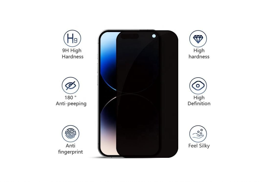 iPhone 12 Pro Privacy Tempered Glass Screen Protector – 9H Anti-Spy