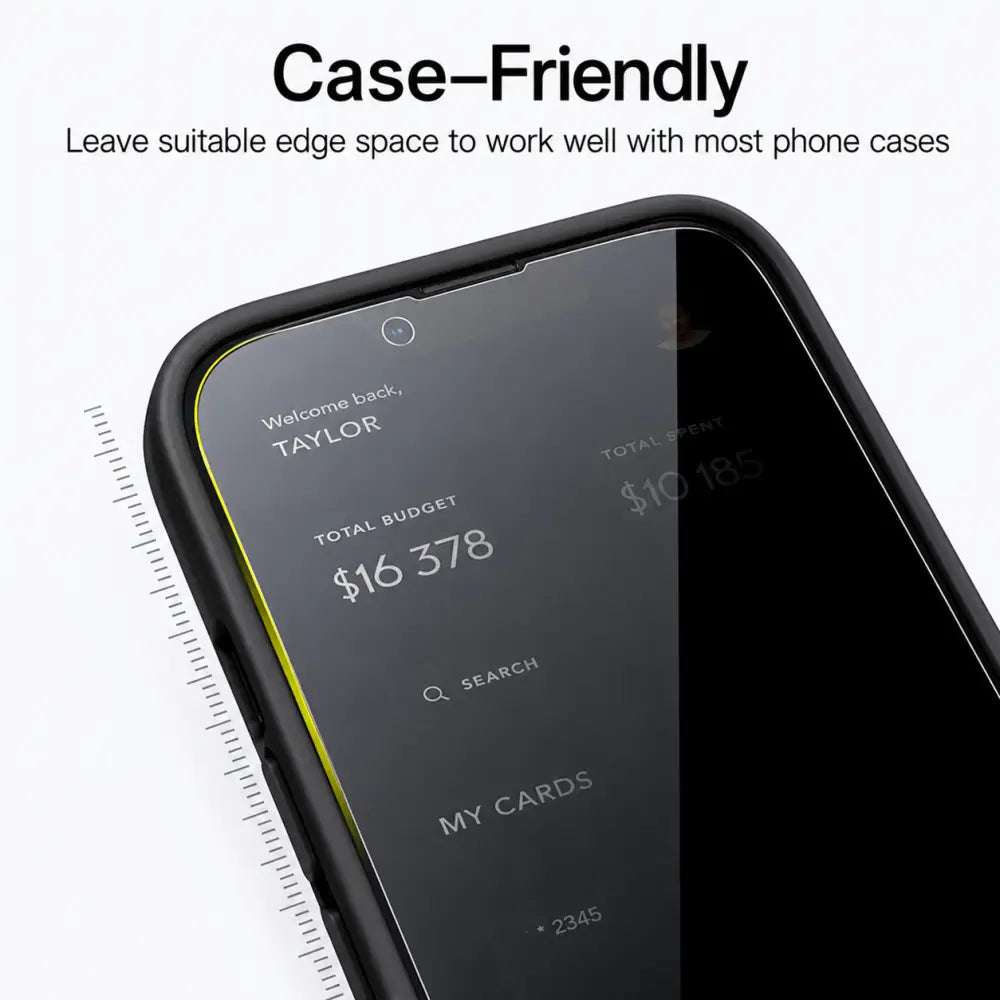 iPhone 12 Pro Max Privacy Tempered Glass Screen Protector (2 Pack) – 9H HD Anti-Spy, 2.5D Rounded Edge, Impact & Scratch Resistant