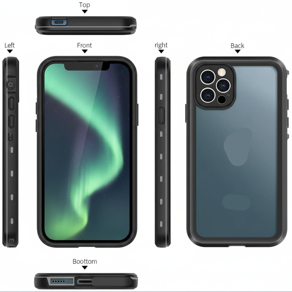 iPhone 12 Pro Max Waterproof Case Redpepper Full Protective Cover