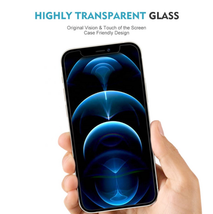 Iphone 15 Plus Clear Tempered Glass Screen Protector – 9H HD, 2.5D Rounded Edge, Impact & Scratch Resistant