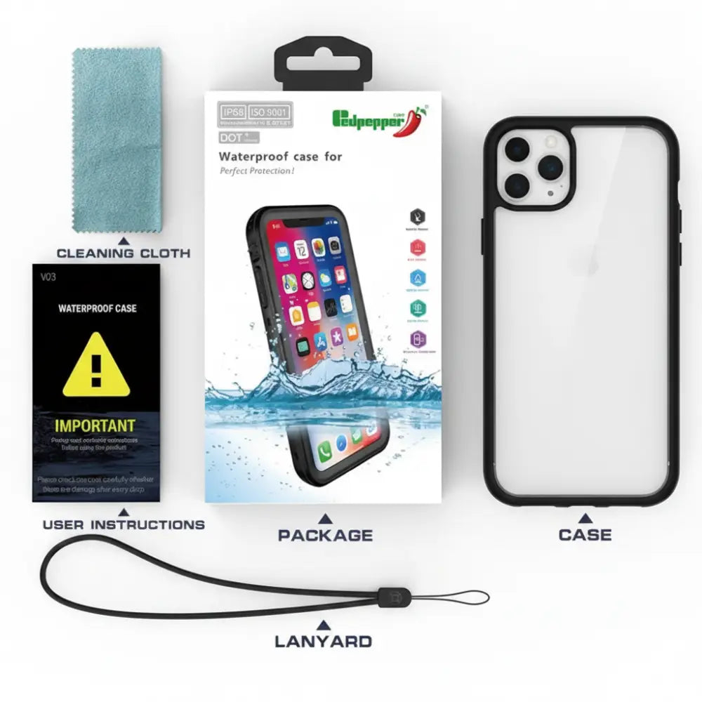 iPhone 13 Mini Waterproof Case Redpepper Full Protective Cover