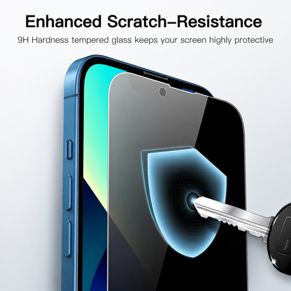iPhone 13 Pro Privacy Tempered Glass Screen Protector (2 Pack) – 9H HD Anti-Spy, 2.5D Rounded Edge, Impact & Scratch Resistant