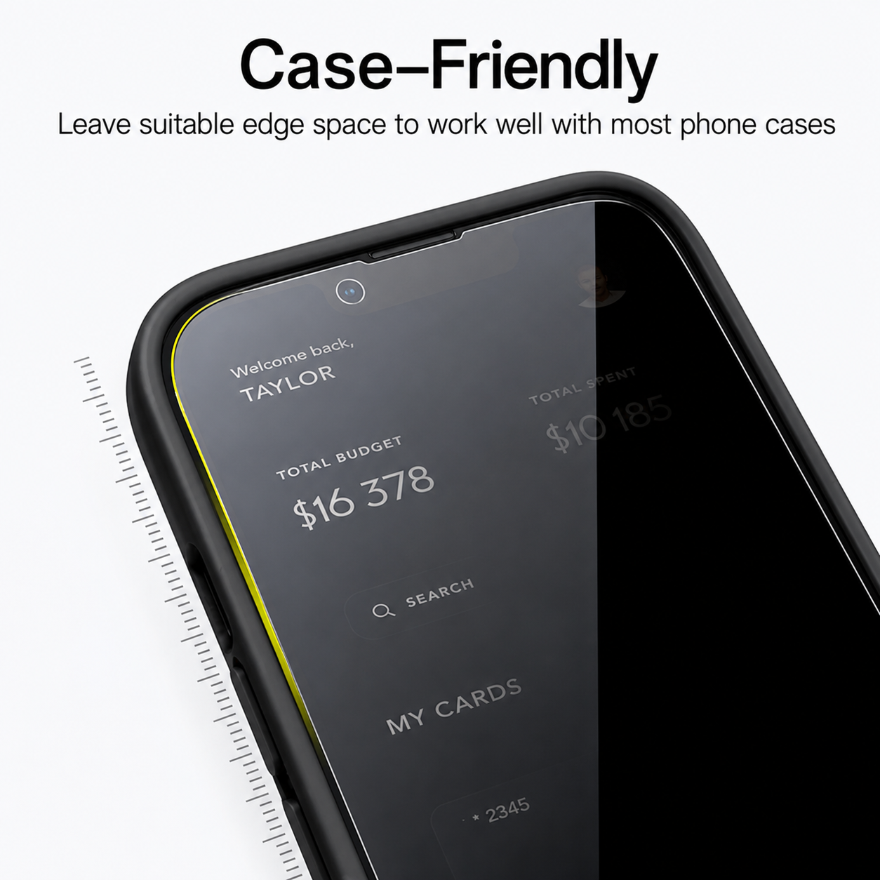 iPhone 13 Pro Privacy Tempered Glass Screen Protector (2 Pack) – 9H HD Anti-Spy, 2.5D Rounded Edge, Impact & Scratch Resistant