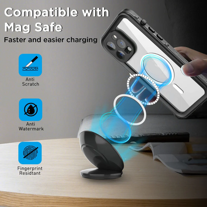 Waterproof & Shockproof Case for iPhone 15 – Clear Protective Cover