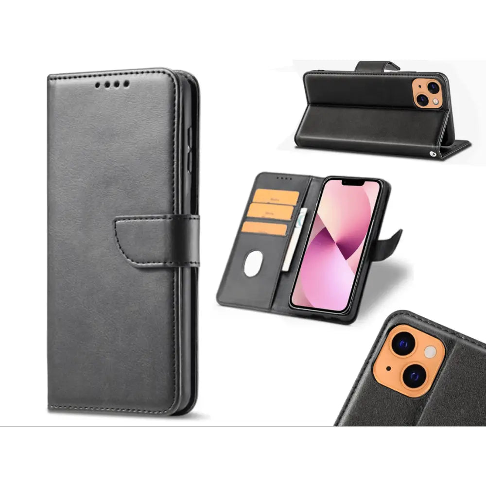 iPhone 14 Pro Wallet Case – Slim Leather Flip Cover