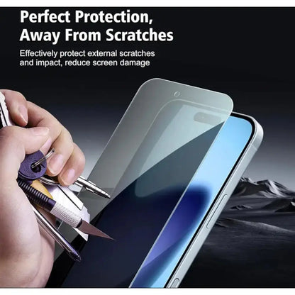 iPhone 15 Plus Privacy Tempered Glass Screen Protector (2 Pack) – 9H HD Anti-Spy, 2.5D Rounded Edge, Impact & Scratch Resistant
