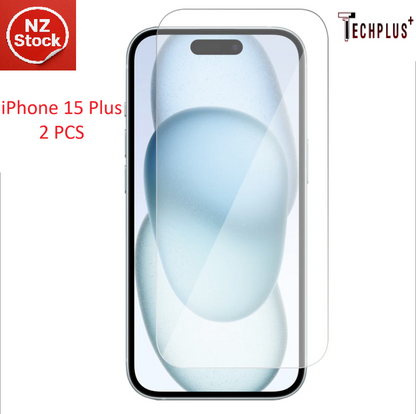 iPhone 15 Plus Tempered Glass Screen Protector 9H – 2 Pack | Premium Protection