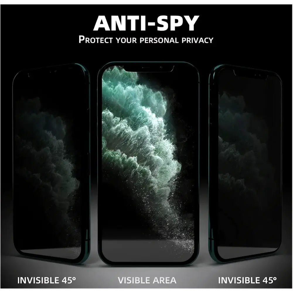 iPhone 15 Privacy Tempered Glass Screen Protector – 9H Anti-Spy