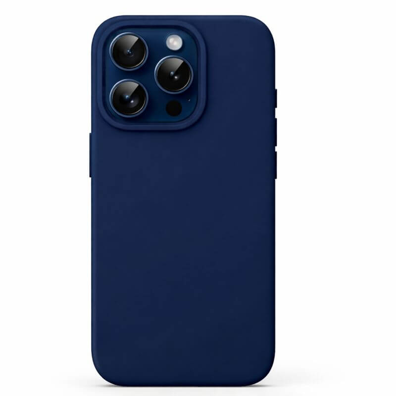 iPhone 14 Pro Silicone Case – Soft Protective Cover (Black, Blue, Red)