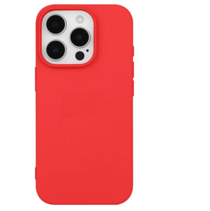 iPhone 15 Pro Silicone Case – Soft Protective Cover (Black, Blue, Red)
