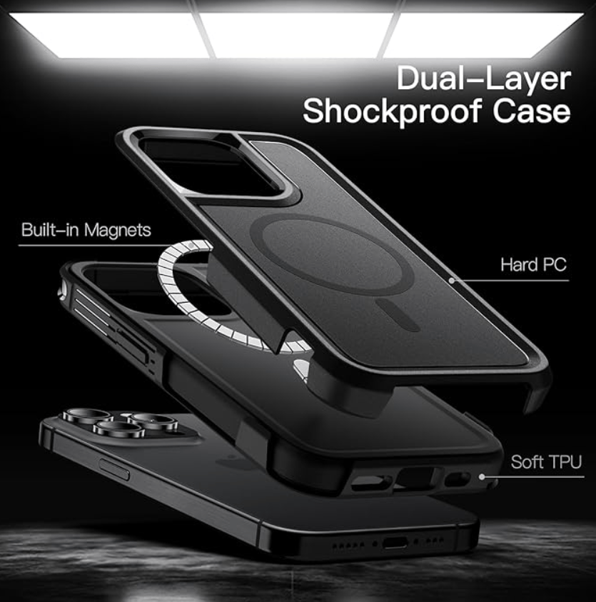 iPhone 16 Pro MagSafe Case – Rugged Shockproof Heavy Duty Cover